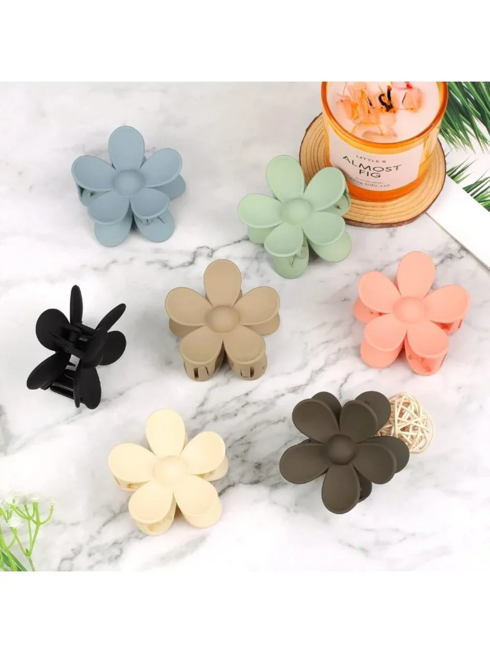 7 PCS Flower Claw Clips for Thick Hair - Non-Slip Hair Accessories, Gift Set